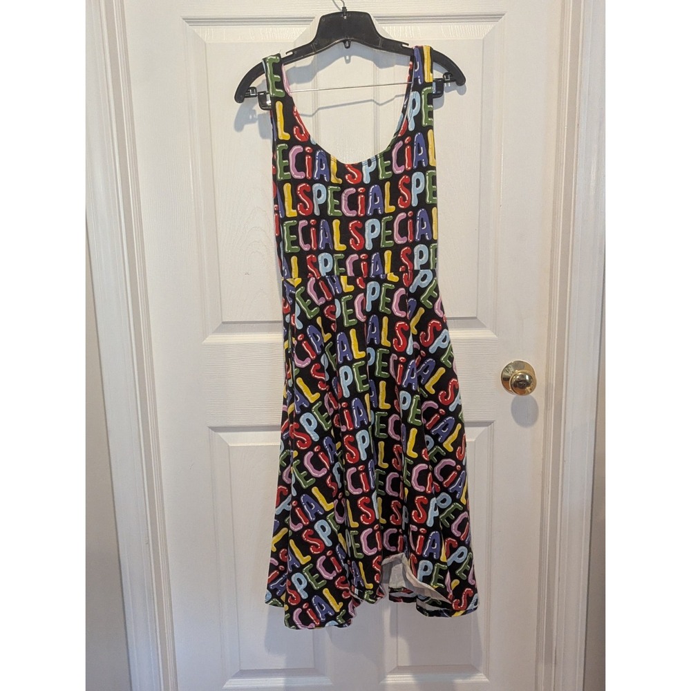Dopamine Novelty Print Fit & Flare Midi Dress "SPECIAL" Nooworks Large - Picture 5 of 8